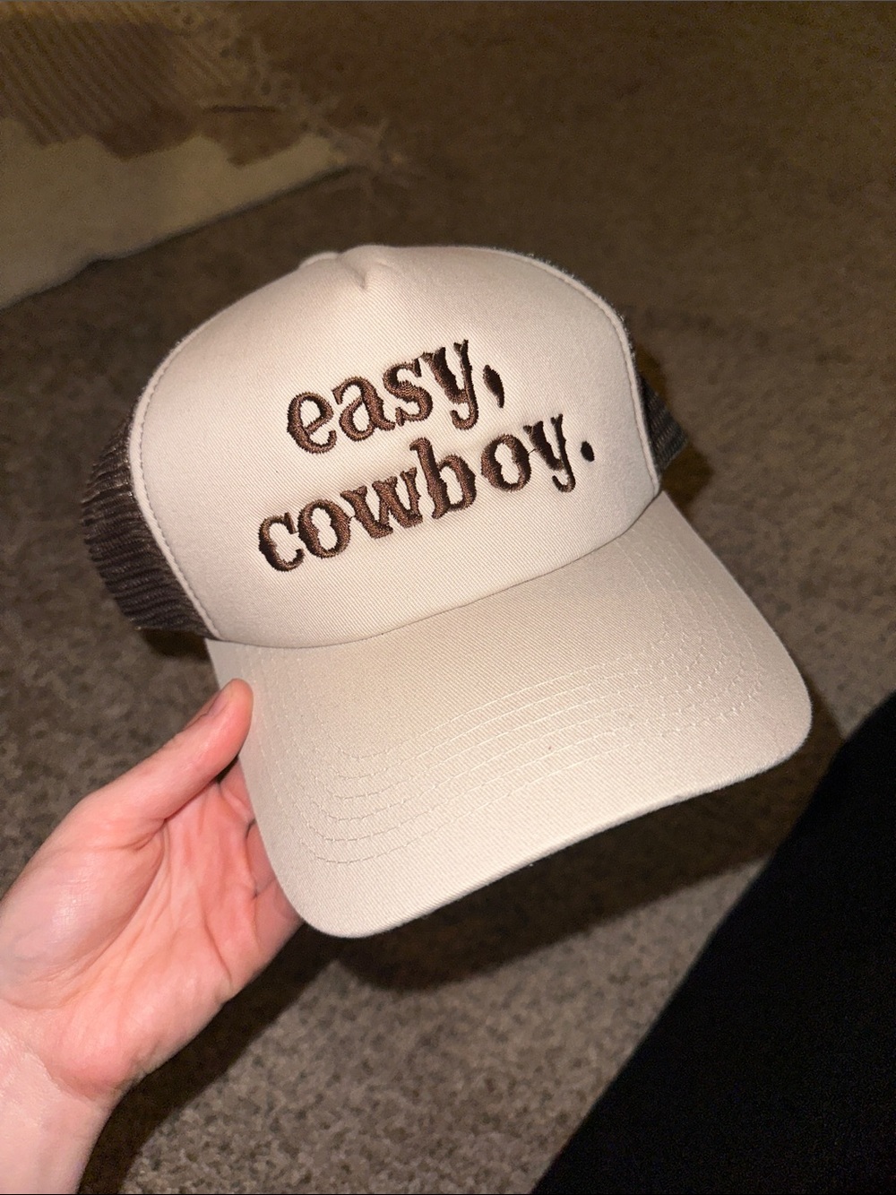 Easy, Cowboy” Trucker Hat